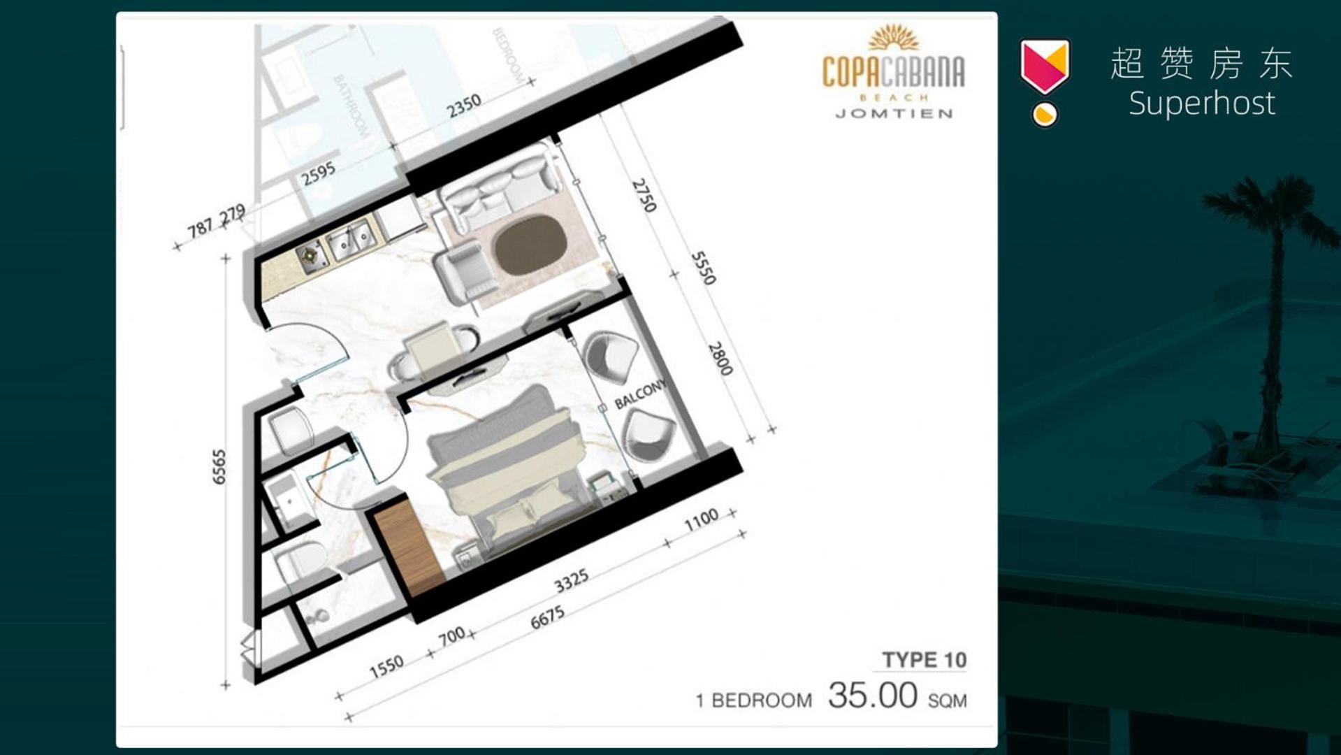 Apartamento The Astra Sky River Jomtien Habitación foto